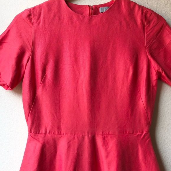 COS Women's Red Dress With Cocoon skirt CORAL - 4 - Picture 7 of 15